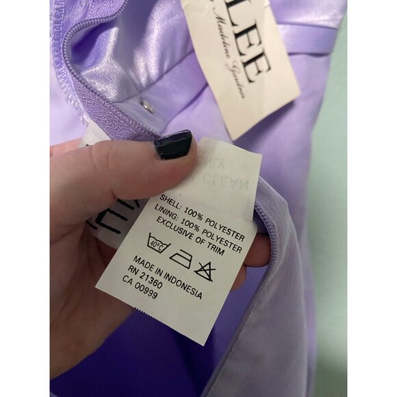 NWT Vintage Mori Lee Women's Plus Size Lavender Purple Bow Dress Size 20 - Picture 10 of 11